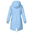 thumbnail image 2 of Besolor Imperméable pour Femmes à Rayures, Manteau de Pluie avec Capuchon, Coupe-Vent Léger, Vestes de Randonnée en Plein Air, 2 of 5