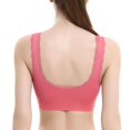 thumbnail image 3 of Women Front Cross Adjustable Side Buckle Lace Vest Wireless Sport Bra, 3 of 5