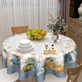 thumbnail image 3 of Nappe d'Automne Bleue Ronde 60 Pouces Orange Aquarelle Citrouille Nappe d'Automne Récolte Action de Grâce Style Ferme Housse de Table Décorative pour Maison Cuisine Salle à Manger Intérieur Extérieur Fête Pique-Nique, 3 of 6