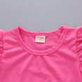 thumbnail image 4 of Ensemble d'Été 2 Pcs pour Bébé Fille, Haut à Manches Courtes Imprimé et Pantalon, 4 of 8