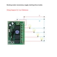 thumbnail image 4 of Riwcyla DC 4CH Channel 433Mhz Wireless RF Switch Long Switch DC12V RF Relay Module Toggle Switch 1527 Chip Smart Home Automation (1 & 1 ), 4 of 6