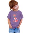 thumbnail image 4 of TZEWGL Hauts pour Enfants Imprimé Graphique Col Rond Manches Courtes Ample pour Filles Garçons Taille 12-13T, 4 of 4