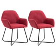 thumbnail image 1 of vidaXL Chaises de Salle à Manger 2 Pcs Tissu Rouge Vin, 1 of 5