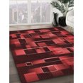 thumbnail image 3 of Ahgly Company Tapis d'Intérieur Ronds de Style Transitionnel Lavables à la Machine, Bordeaux Rouge, 3 Pieds Rond, 3 of 7