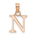 thumbnail image 1 of Diamond2Deal 14K Rose Gold Block Letter N Initial Pendant for Women, 1 of 5