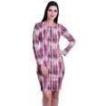 thumbnail image 2 of Moomaya Womens Full Sleeve Printed Midi Length Printed Bodycon Dress, 2 of 6