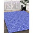 thumbnail image 3 of Ahgly Tapis d'Intérieur Lavable en Machine Carré Transitionnel Bleu Ciel, 7 Pieds Carré, 3 of 7