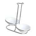 thumbnail image 1 of simhoa Spoon Rest Holder Long Handle Vertical Saving Soup Ladles Double round bowl, 1 of 8