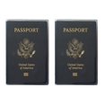thumbnail image 1 of Ensemble de 2 Porte-Couvercle de Passeport en Vinyle Plastique Transparent Robuste pour Voyage Fabriqué aux É.-U., 1 of 4