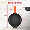 thumbnail image 3 of NutriChef 12" Pre Seasoned Nonstick Cast Iron Frying Pan with Lid & Handle Cover, 3 of 8