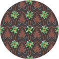 thumbnail image 1 of Ahgly Company Machine Washable Indoor Round Transitional Hazel Green Area Rugs, 3' Round, 1 of 7