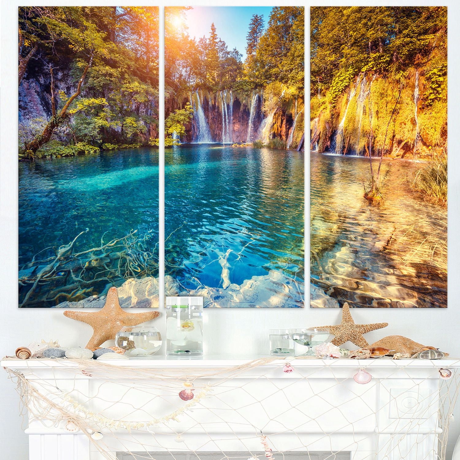 Tableau imprimée sur toile photographie Design Art Eau et soleil