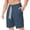Blue, variant on matoen Men Summer Casual Sport Shorts Solid Color with Pocket Half Pants Straight Drawstring Elastic Waist Shorts