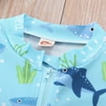 thumbnail image 3 of Hiiyo Infant Boys Zipper One-Piece Swimsuit Cartoon Dinosaur Rash Guard, 3 of 6