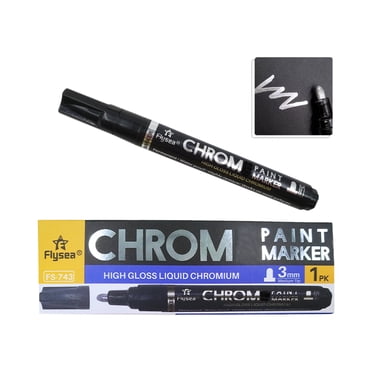 Silver Mirror Marker 3.0mm DIY Reflective Mirror Pens Liquid Mirror Chrome Marker Paint Marker Pen