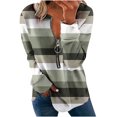 thumbnail image 2 of 2023 Chandail de Mode pour Femmes Rabais de 50 % Liquidation Hauts pour Femmes Automne Manches Longues Chandail Ample Chemise Chic Décontractée Chandails à Rayures à Col Rond pour Dames, 2 of 5