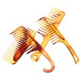 thumbnail image 4 of Miangastore 1 Set Plastic Hair Comb Men Hair Comb Wide Teeth Hair Comb Amber Hair Combs for Home, 4 of 8