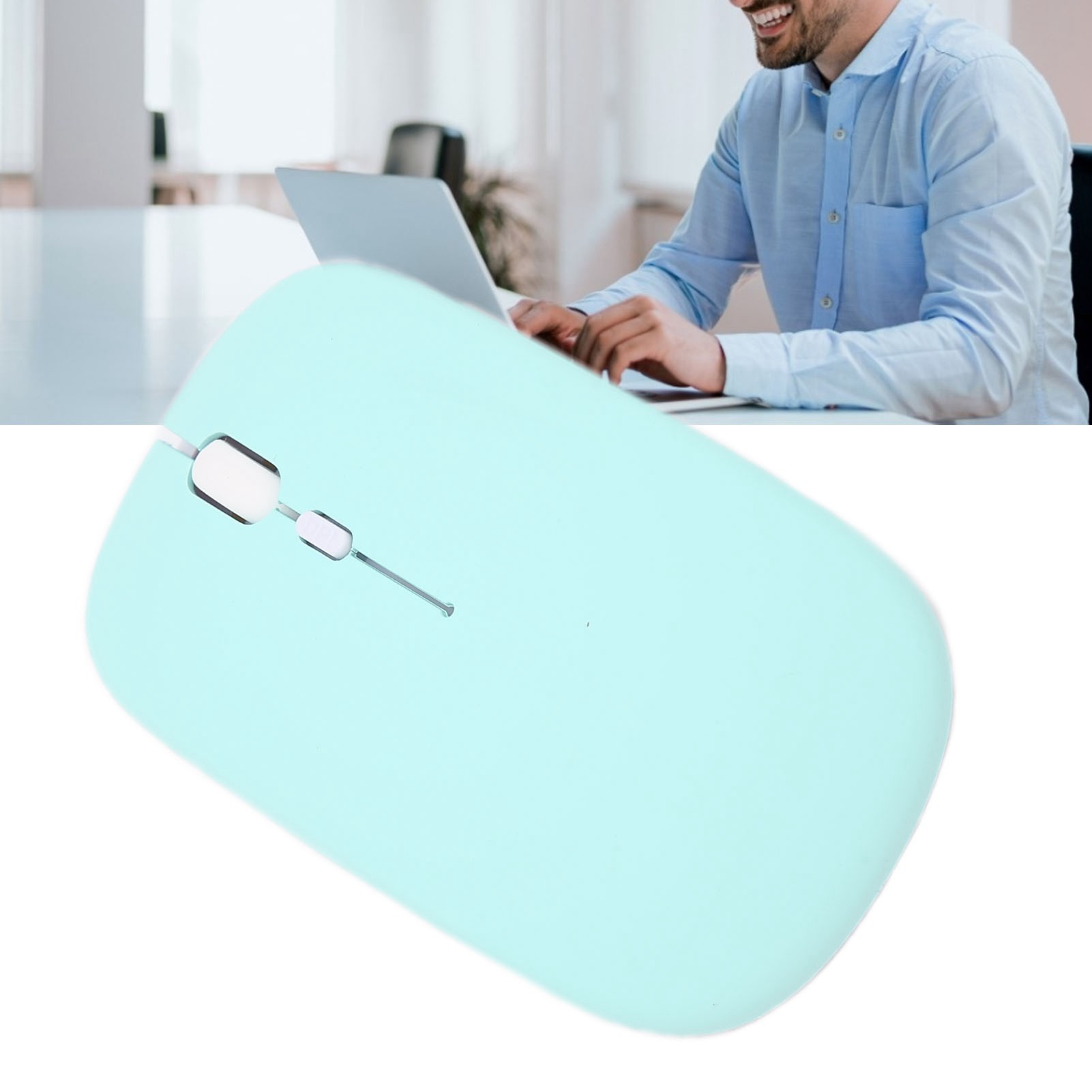 Souris pour ordinateur portable, souris silencieuse souris sans fil Smart Mini Mini Portable Portable 3 Speed DPI Réglable Mouse Mouse Slim Mouse pour Office Office