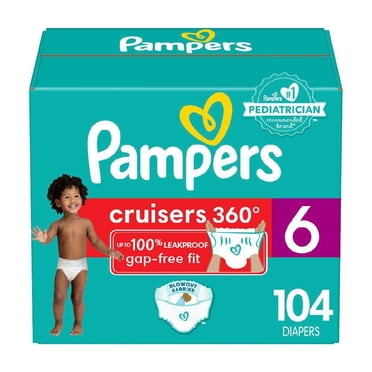 Pampers Diapers - Cruisers 360° - Size 6, up to 100% Leakproof Fit, Designed for Active Babies, Pull On Diaper, EZ Off Tabs Designed for Easy Changes