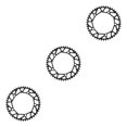 thumbnail image 4 of Redempat Chain Ring - Easy To Install Durable Wide Compatibility - Bike Crank Precise Fit Bicycles Crank 46T black 3Set, 4 of 6