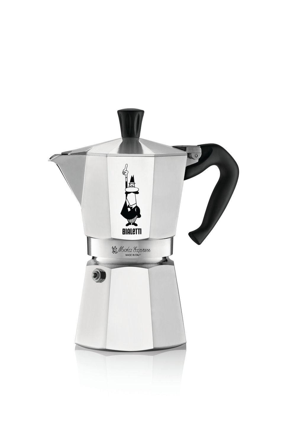 Bialetti - Moka Express Moka Pot 6 Cups, Iconic Espresso Maker, Stovetop, Makes Italian Coffee, Aluminum, Silver