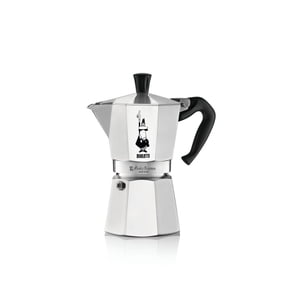Bialetti - Moka Express Moka Pot 6 Coupes, Iconic Espresso Maker, Poêle, Fait du café italien, Aluminium, Argent