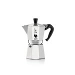 Bialetti - Moka Express Moka Pot 6 Coupes, Iconic Espresso Maker, Poêle, Fait du café italien, Aluminium, Argent