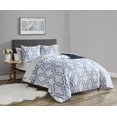 thumbnail image 3 of 3 Piece Reversible Navy Pinktuck/Geometric Revsersible Comforter Set, 3 of 7