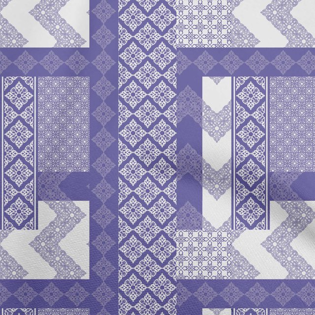 oneOone Cotton Cambric Violet Fabric Block Fabric For Sewing Printed Craft Fabric By The Yard 56 Inch Wide