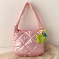 thumbnail image 1 of Sac Fourre-Tout Matelassé pour Femmes, Léger, à Poignée Supérieure, Sac Cabas avec Pendentif, 1 of 9