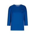 thumbnail image 3 of FAIWAD Womens 3/4 Sleeve Tunic Tops Solid Color Round Neck Shirt Soft Lightweight Loose Top with Chest Pockets, 3 of 4