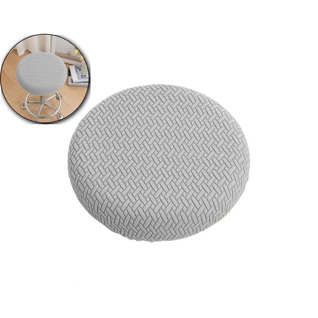 Dvruxg Padded Stool Covers - Stool Covers Round Bar Stool Covers Slip Seat Cover with Elastic Bands Sturdy(Gray)