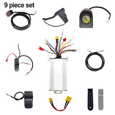 MYG for 36V 350W Electric Scooter Controller Meter Set Conversion Kit for 8.5 Inch Scooters with Throttle Headlight Taillight Adapter Cable Communication Cable Meter Cover Brake Handle