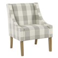 thumbnail image 1 of HomePop Modern Swoop Arm Accent Chair, Gray Plaid, 1 of 5