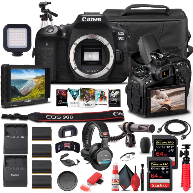 Canon EOS 90D DSLR Camera Body Only 3616C002 - Pro Bundle