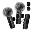 thumbnail image 2 of NEW Wireless Lavalier Microphone Audio Video Recording Mini Mic for Iphone Android Laptop Live Gaming Mobile Phone Microphone, 2 of 5