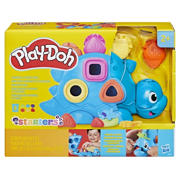 Play-Doh Shapes & Colors Dinosaur Toy Starter Set, Arts & Crafts for Kids 2+