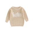 thumbnail image 1 of Faithtur Chandail d'Automne pour Bébé, Motif Lettre Jacquard Manches Longues Col Rond Chandail d'Hiver, 1 of 9
