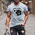 thumbnail image 2 of FAIWAD Men Summer Tops Short Sleeve Round Neck Printed T-Shirts Slim Stretch Workout Tops, 2 of 5