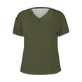 thumbnail image 4 of FAIWAD Womens Summer Tops Short Sleeve V Neck Pullover Shirts Loose Casual Solid Color Basic Tops, 4 of 4