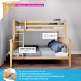 thumbnail image 2 of Max & Lily Twin over Full Bunk Bed, Solid Wood Frame, Natural, 2 of 6