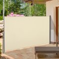 thumbnail image 2 of Outsunny 118" x 63" Retractable Side Awning Folding Privacy Screen Cream White, 2 of 10