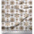 thumbnail image 1 of Soimoi Poly Georgette Tissu Flocons de Neige Imprimé Floral 1 Yard 52 Inch Wide, 1 of 5