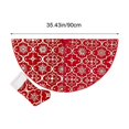 thumbnail image 3 of Red 35In Christmas Tree Skirt Christmas Tree Bottom Decoration For Merry Christmas Party Christmas Tree Decoration Comes With Socks Tree Skirt And Socks Set, 3 of 6