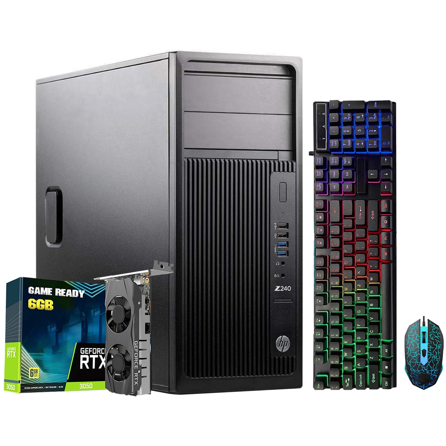 HP Z240 Tower Fast performance Workstation Gaming Desktop PC Computer - Intel Core i7 6th Gen Processor| 8GB DDR4 RAM| 1TB SSD| Windows 10 Pro| Bluetooth Adapter