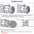 thumbnail image 4 of Unique Bargains Backdraft Damper with Sleeve, 6 Inch, Airflow Ducting Branch Vent Damper Adjustment Handle Galvanized Metal, 4 of 6