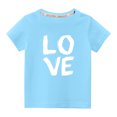 thumbnail image 1 of Penkiiy Tout-Petits Enfants Garçons Filles Mode Mignon Col Rond Imprimé Manches Courtes Haut 3-4 Ans Bleu, 1 of 6