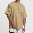 thumbnail image 1 of AherBiu T-Shirts pour Hommes Surdimensionnés en Coton Léger à Col Rond à Manches Courtes T-Shirt Décontracté, 1 of 9