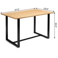 thumbnail image 2 of Gymax Modern Dining Table for 4 People w/ Metal Frame Bamboo Top Natural, 2 of 10