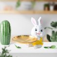 thumbnail image 4 of Abbracc 2Pcs Rabbit Storage Tray Statue Ornament Sculpture For Living Room Yellow and Lifting, 4 of 9